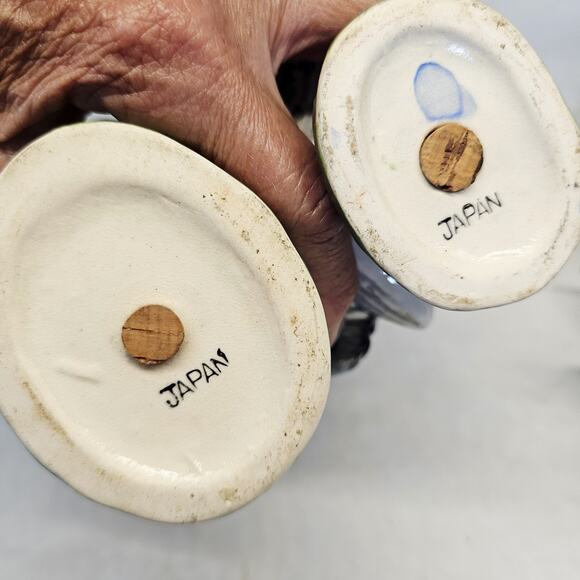 Large Vintage Thanksgiving Turkey Salt & Pepper Shakers Male Female Japan MCM - Picture 7 of 9